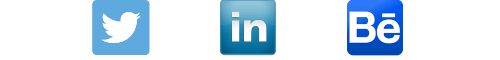 twitter LinkedIn Behance